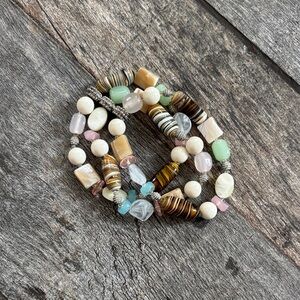 Lia Sophia Earthy Tones Beaded Bracelet